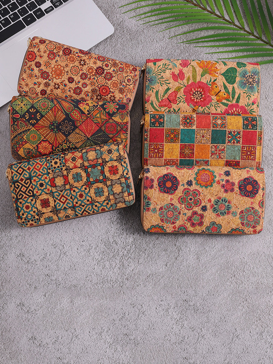 Women Bohemia Flower Multifunction Wallet
