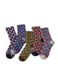 5 Pairs Women Artsy Flower Jacquard Socks