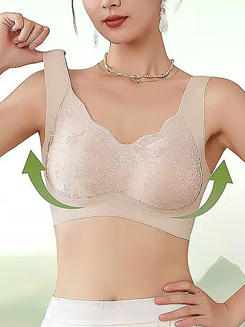 2 Pieces Women Casual Bamboo One-piece Wireless Bra