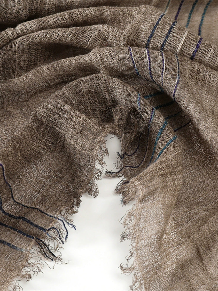 Women Vintage Stripe Shawl Scarf