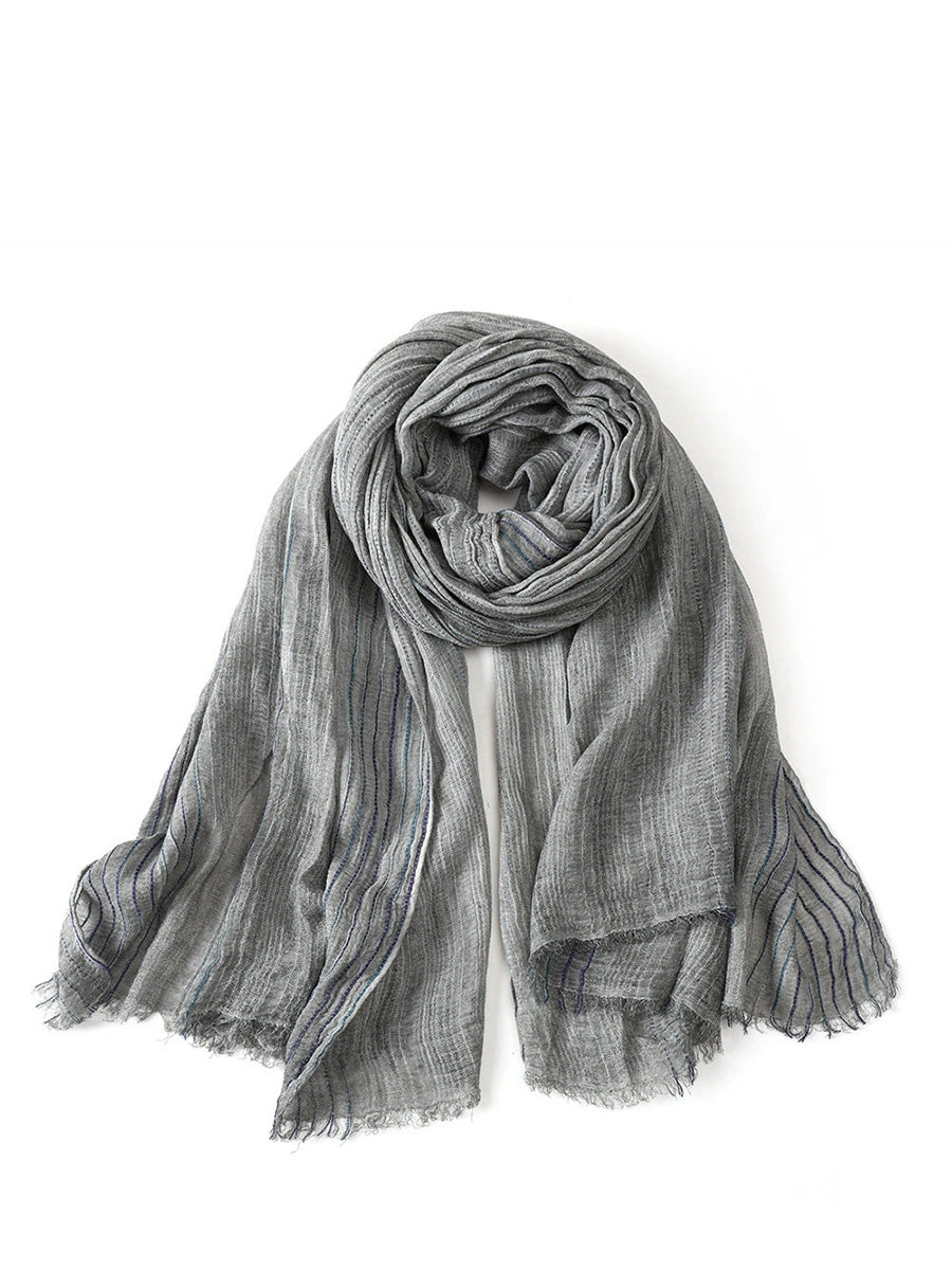 Women Vintage Stripe Shawl Scarf