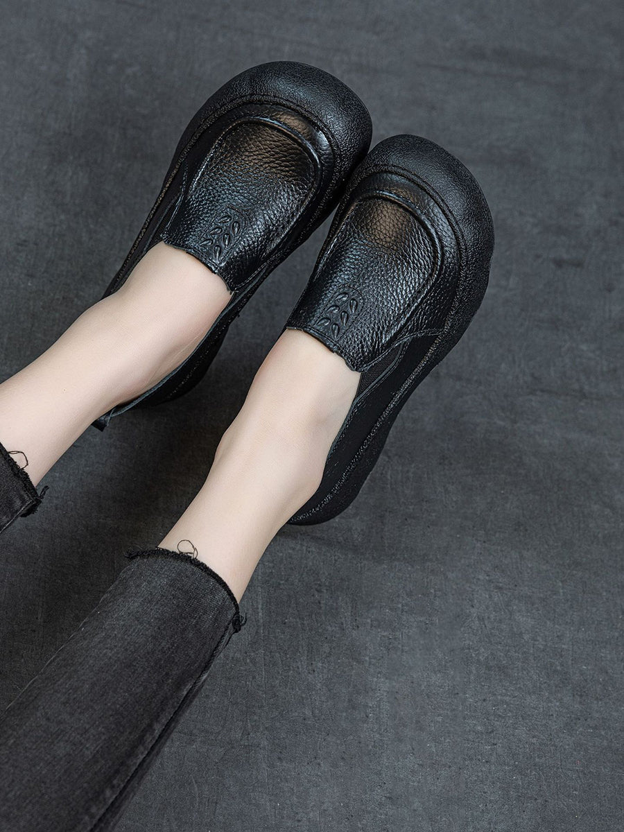 Women Summer Genuine Leather Flat Shoes