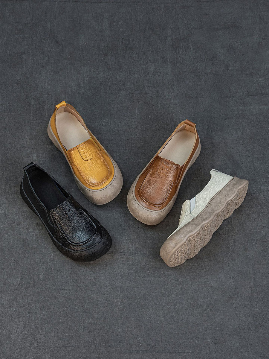 Women Summer Genuine Leather Flat Shoes