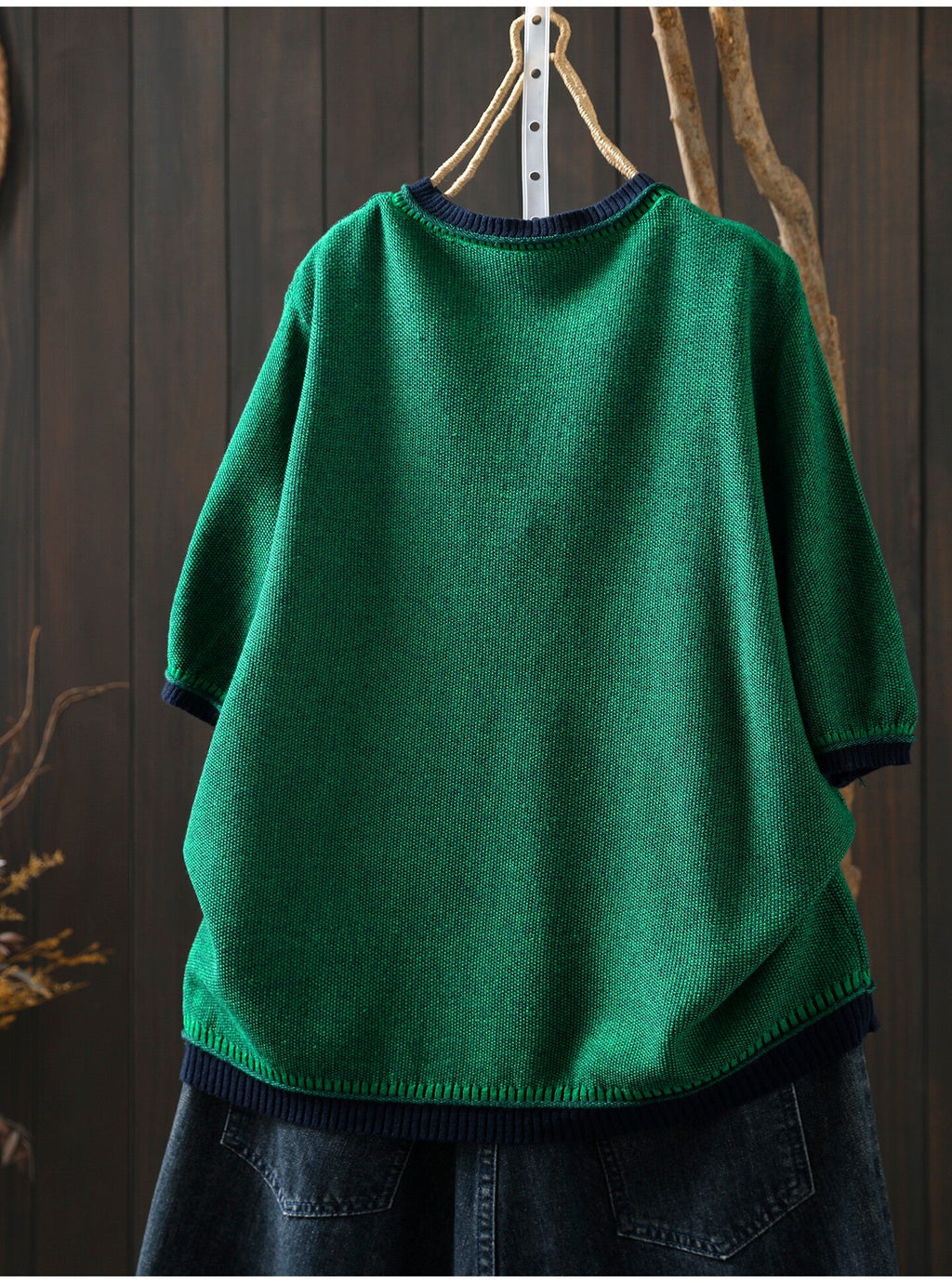 Women Summer Casual Pure Color V-Neck Blouse