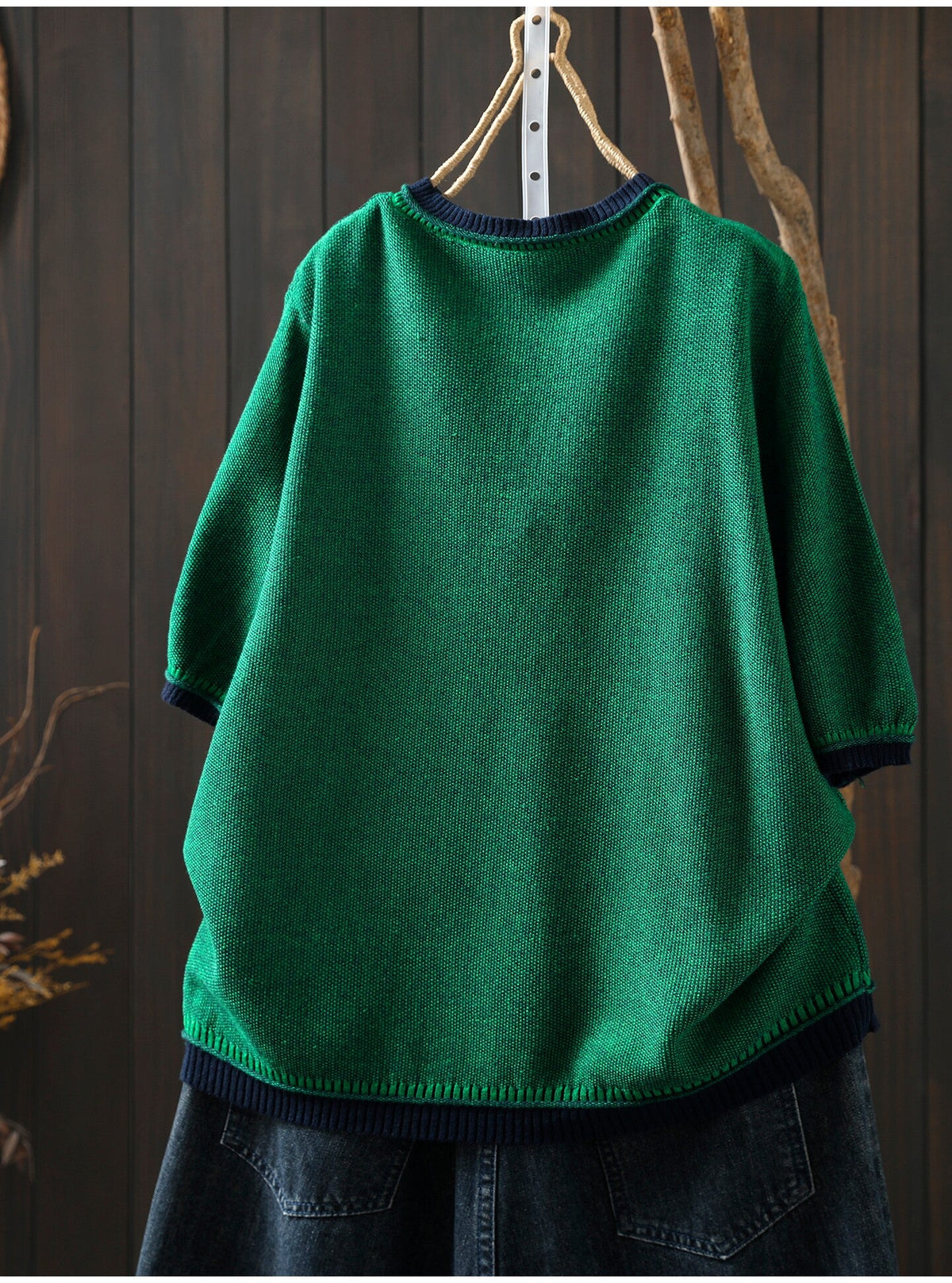 Women Summer Casual Pure Color V-Neck Blouse