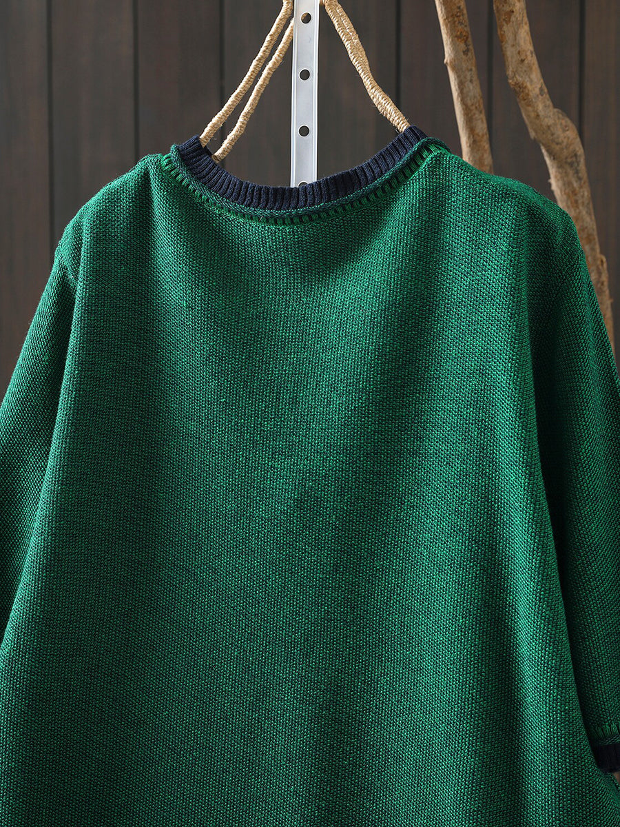 Women Summer Casual Pure Color V-Neck Blouse