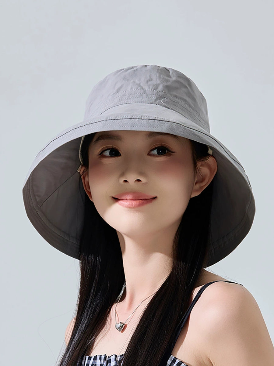 Women Summer Casual Pure Color Sunproof Hat