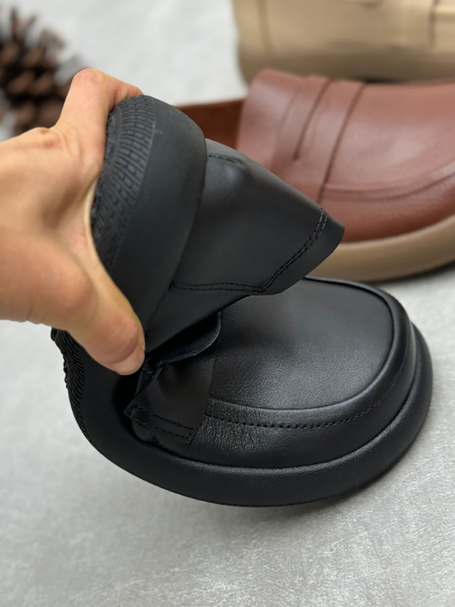 Women Summer Genuine Leather Flat Shoes