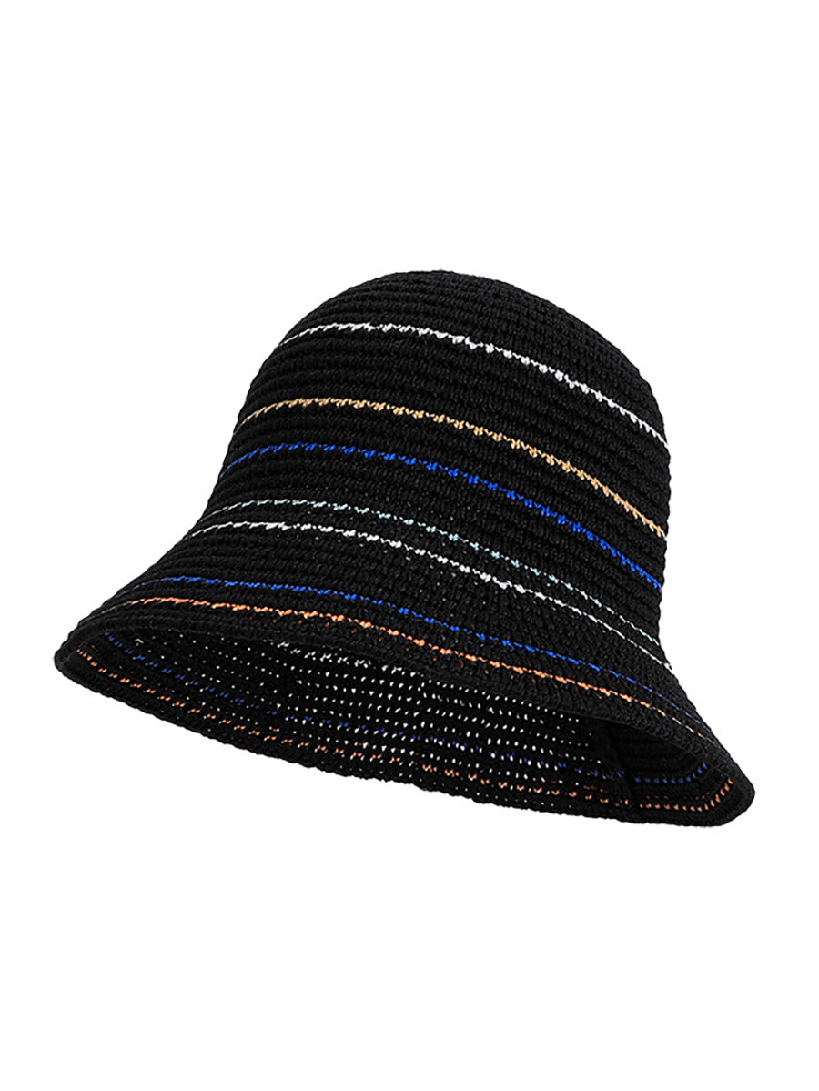 Women Summer Stripe Sunproof Bucket Hat