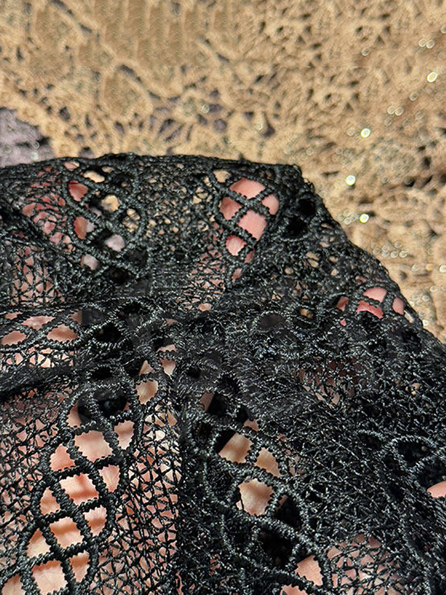Summer Artsy Flower Lace Knitted Hollow Out Hat
