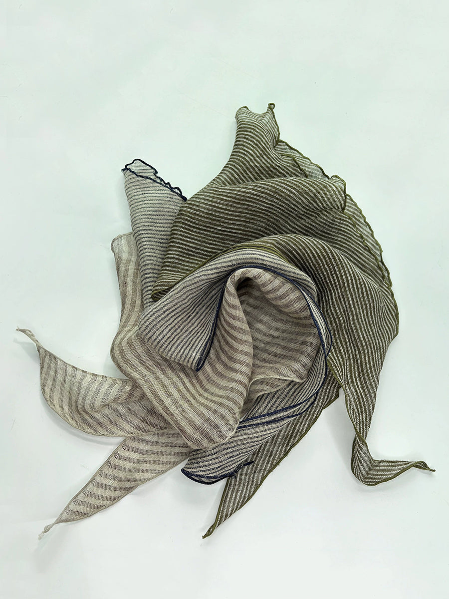 Women Summer Thin Linen Triangle Scarf
