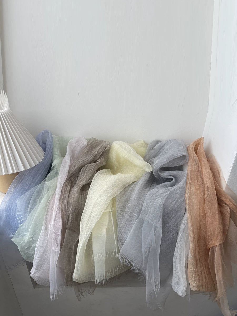 Summer Pure Color Thin Shawl Scarf