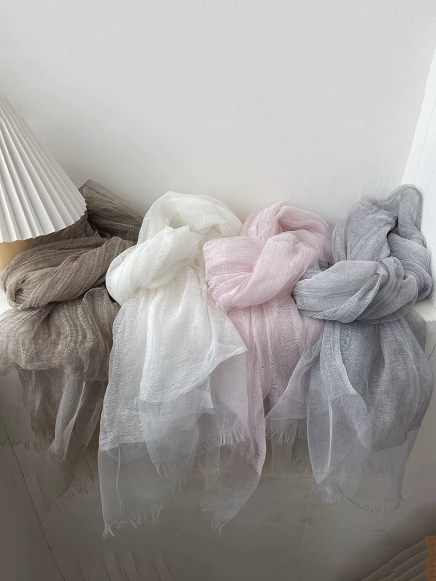 Summer Pure Color Thin Shawl Scarf