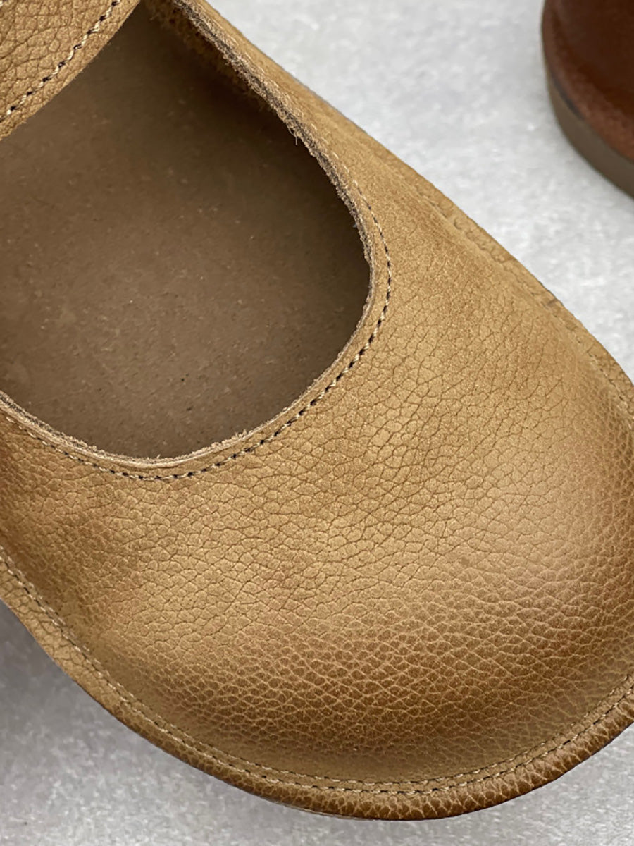 Women Summer Genuine Leather Flat Shoes