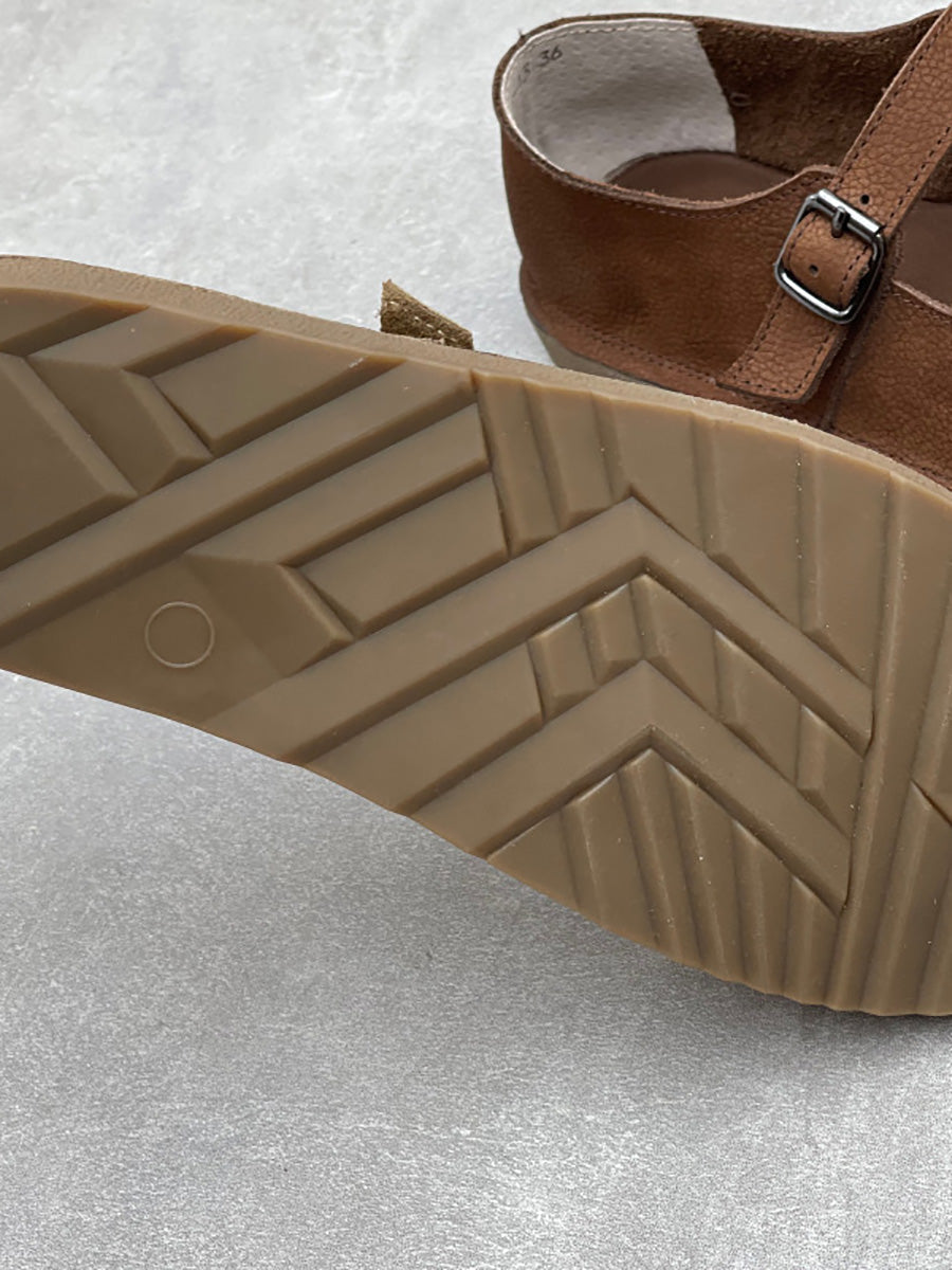 Women Summer Genuine Leather Flat Shoes