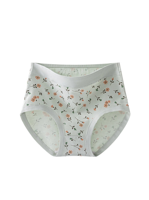 3 Pieces Women Artsy Floral High Waist Underwear
