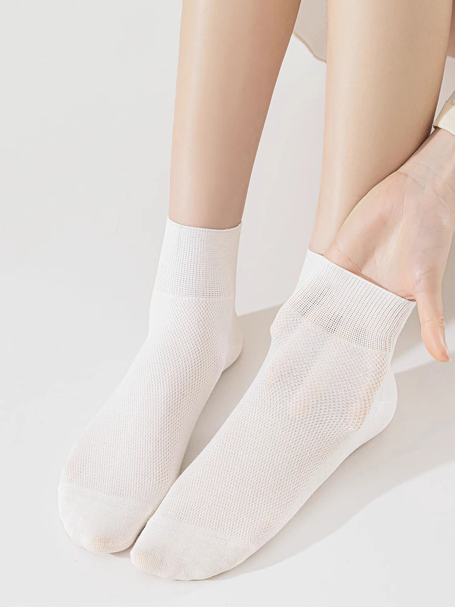 6 Pairs Women Pure Color Short Socks