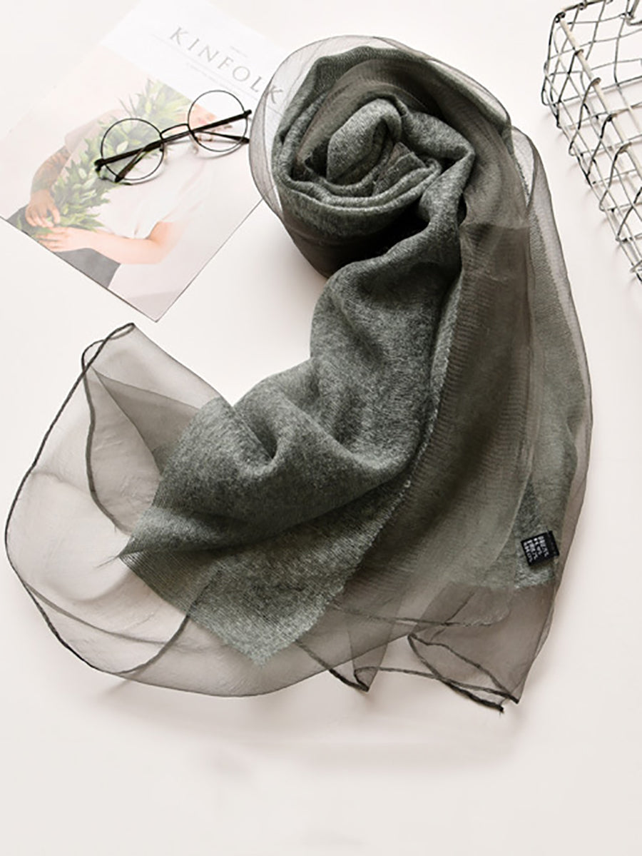 Women Summer Pure Color Soft Shawl Scarf