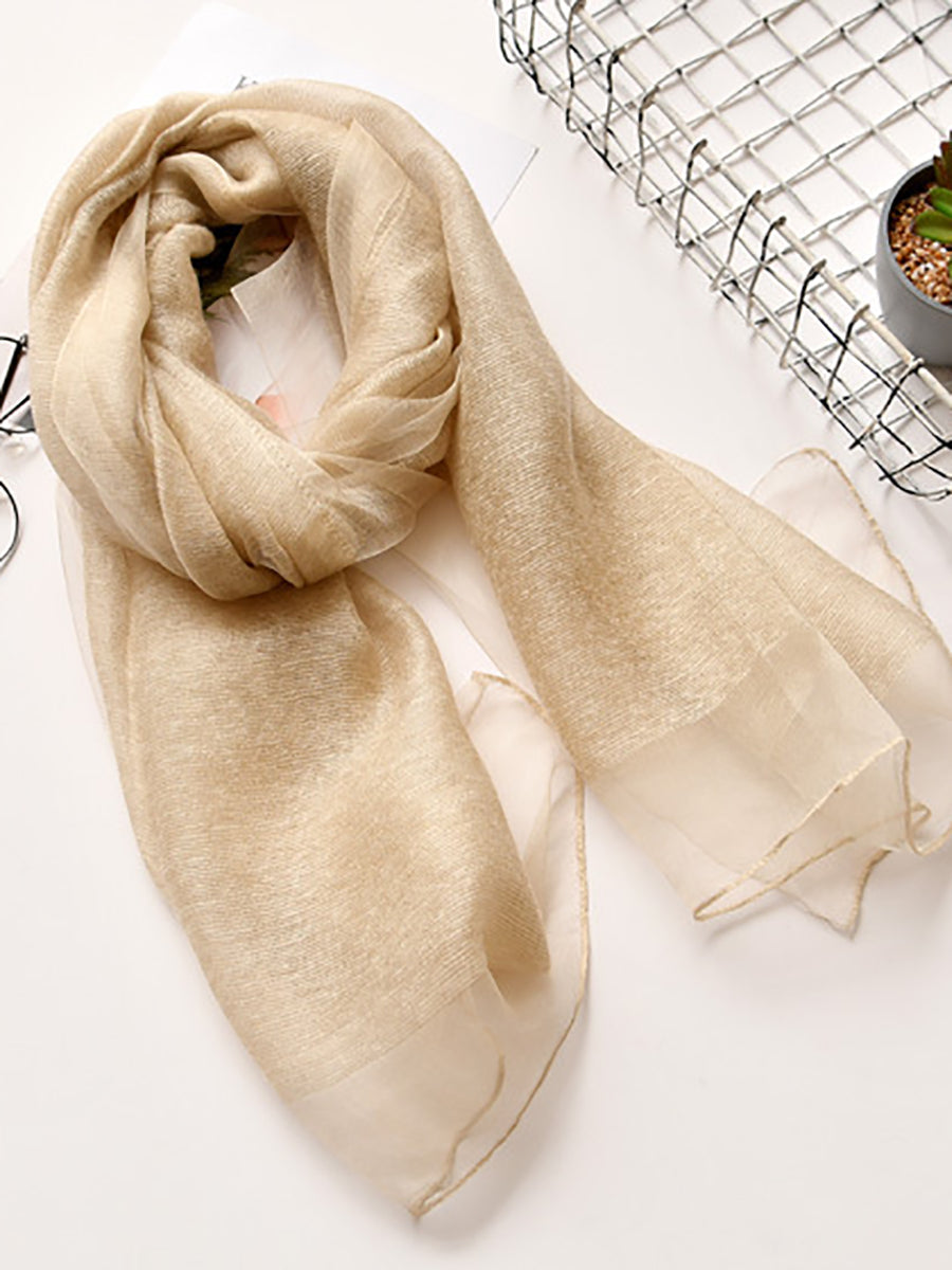 Women Summer Pure Color Soft Shawl Scarf