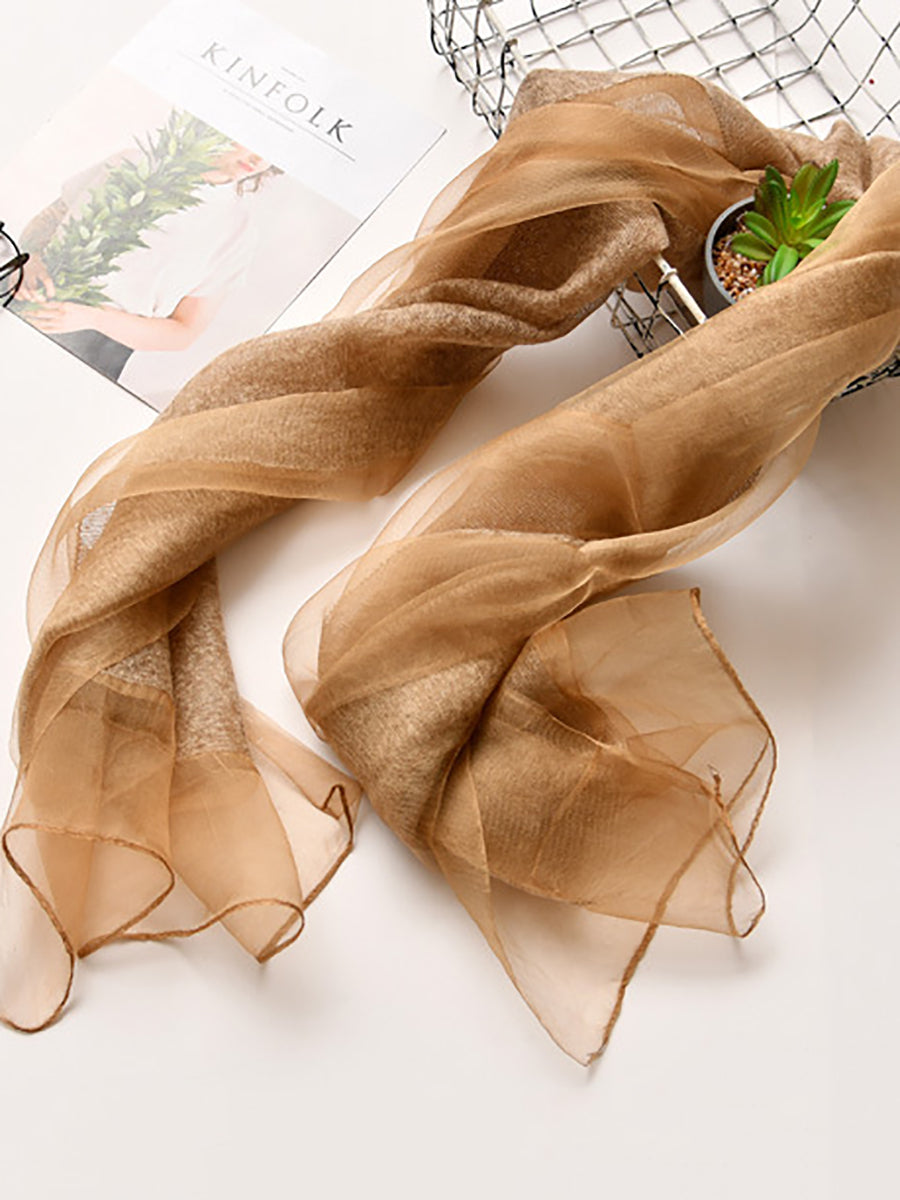 Women Summer Pure Color Soft Shawl Scarf