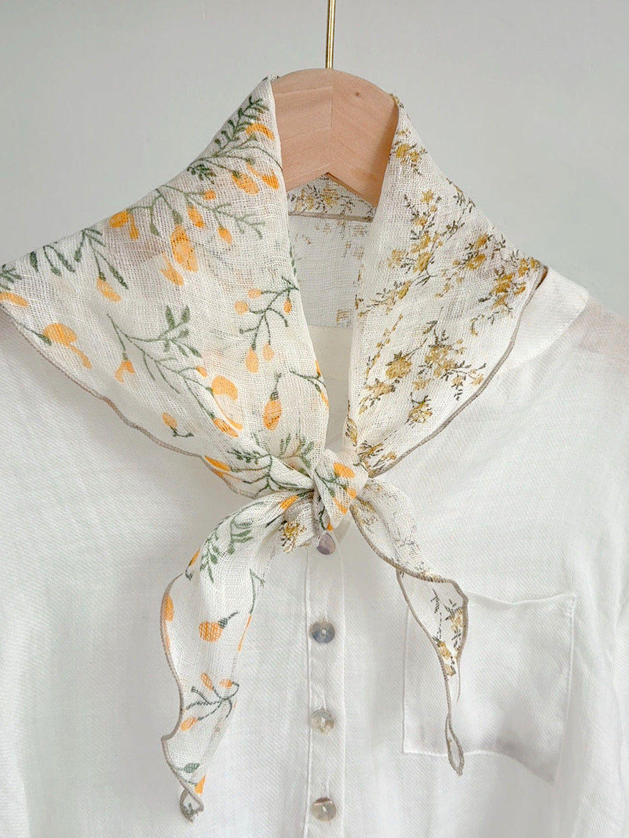 Women Summer Artsy Spliced Triangle Scarf