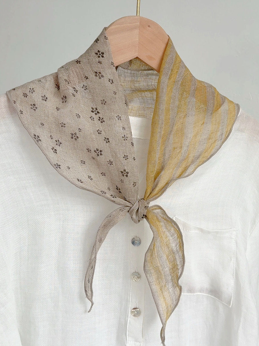 Women Summer Artsy Spliced Triangle Scarf