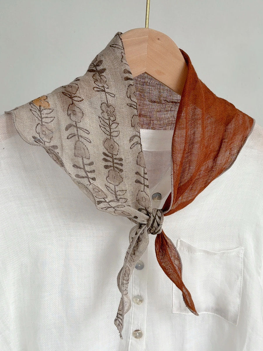 Women Summer Artsy Spliced Triangle Scarf