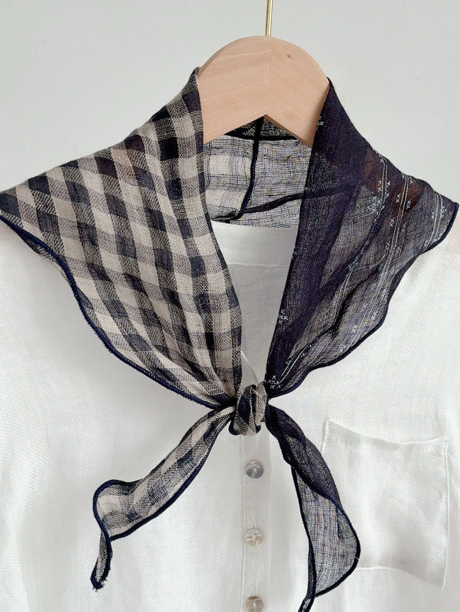 Women Summer Artsy Spliced Triangle Scarf
