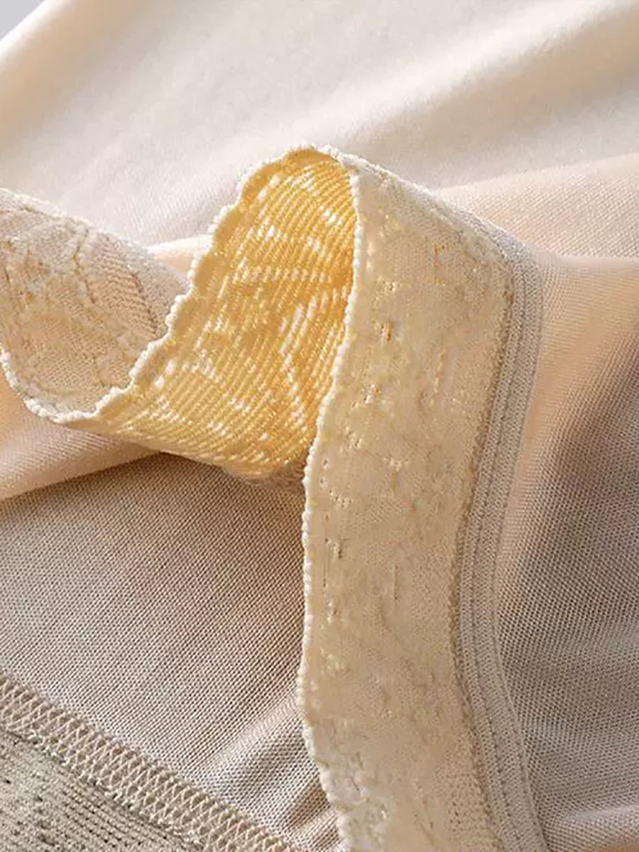 Women Casual Pure Color 100%Silk Underpants
