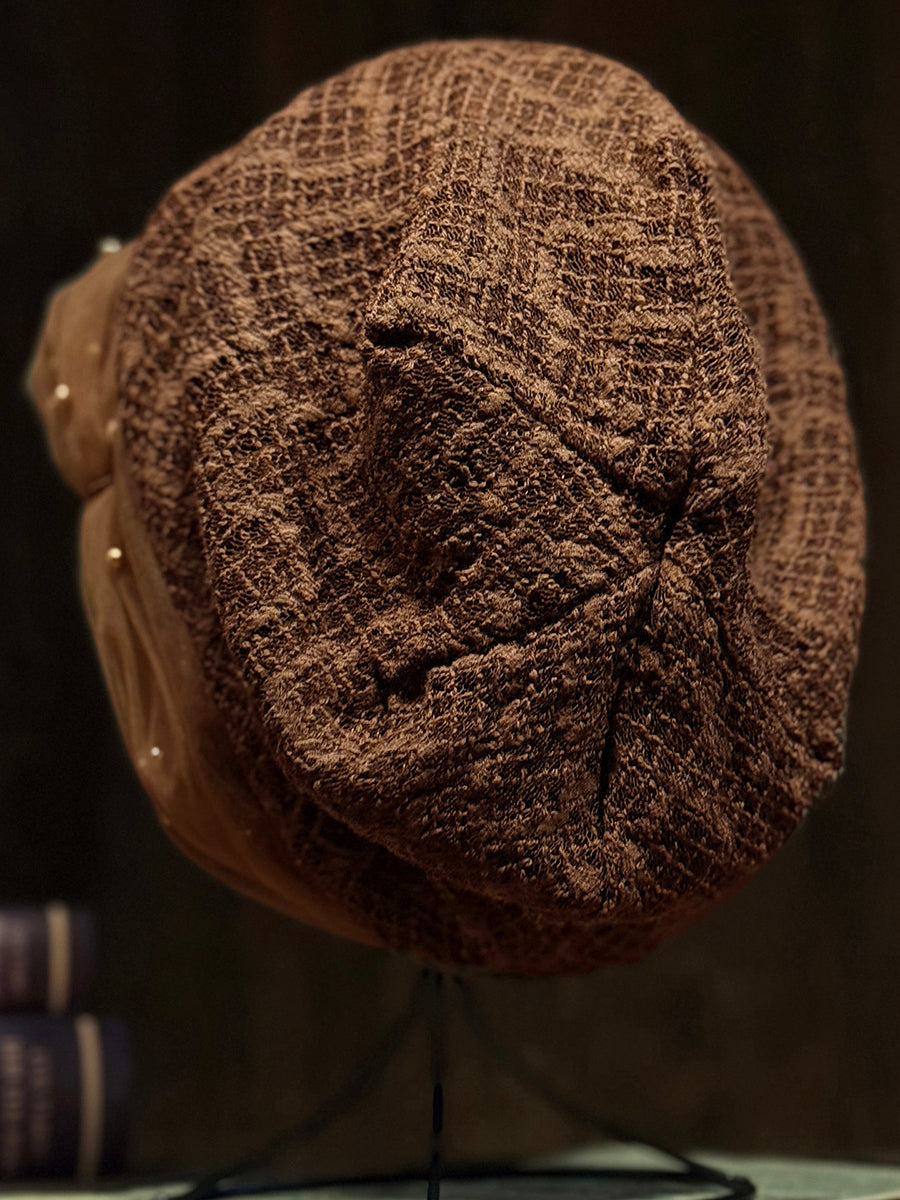 Women Summer Mesh Pearl Knitted Slouchy Beanie