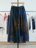 Plus Size Women Summer Artsy Tie-dye Ramie Skirt