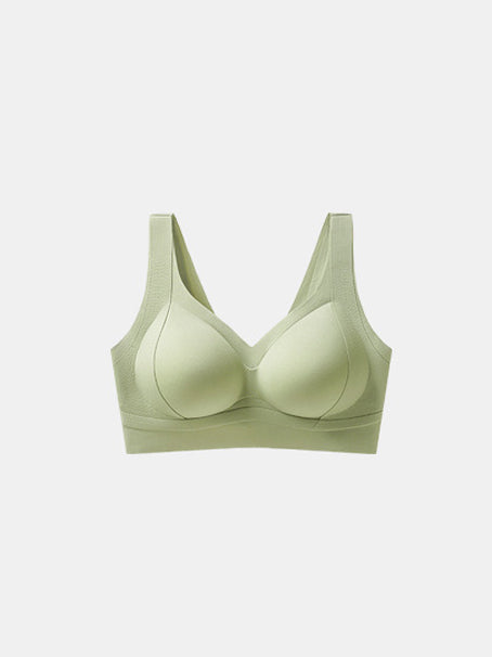 Women Casual Pure Color One-piece Seamless Wireless Bra