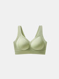 Women Casual Pure Color One-piece Seamless Wireless Bra