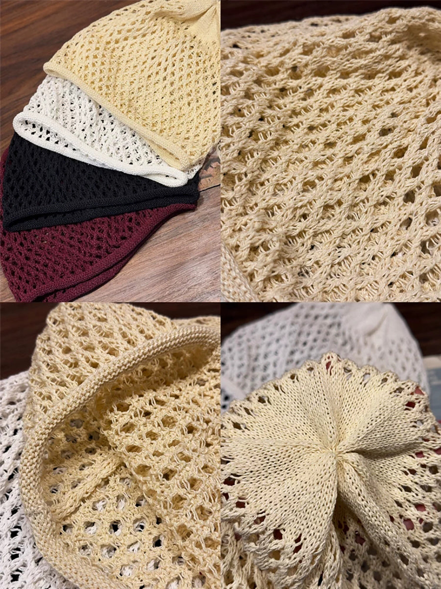 Women Summer Knitted Slouchy Beanie