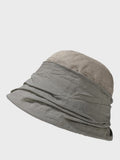 Women Summer Pure Color Soft Sunproof Bucket Hat