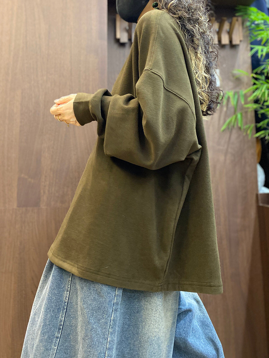 Women Effortless Chic Loose Long Sleeve T-Shirt