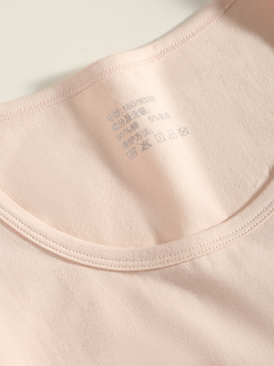 Women Minimalist Sporty Cotton Solid Thermal Tank Top