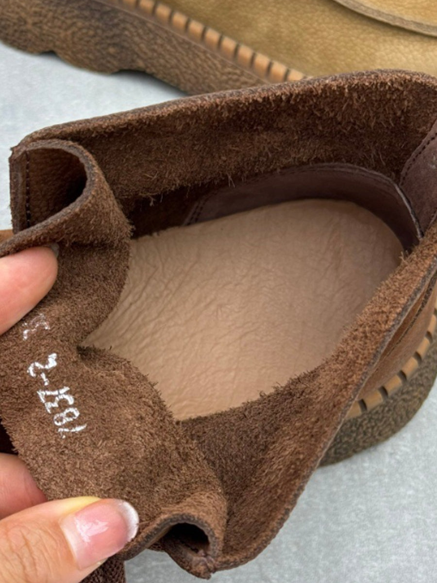 Women Genuine Leather Autumn Platform Boots