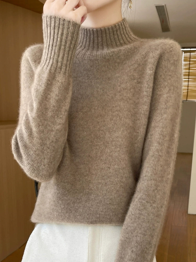 Women Winter Andy Velvet Long Sleeve Knit Sweater
