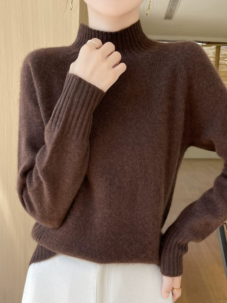 Women Winter Andy Velvet Long Sleeve Knit Sweater