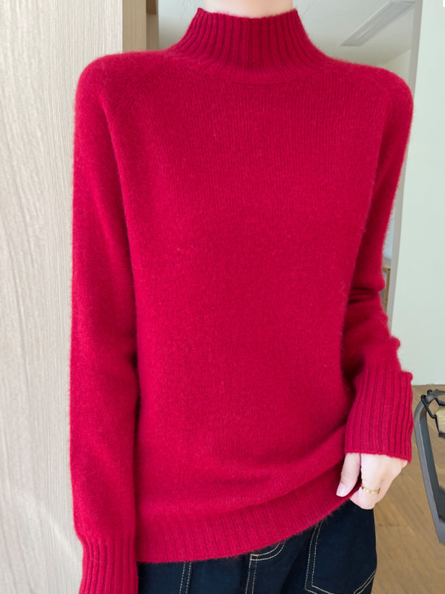 Women Winter Andy Velvet Long Sleeve Knit Sweater