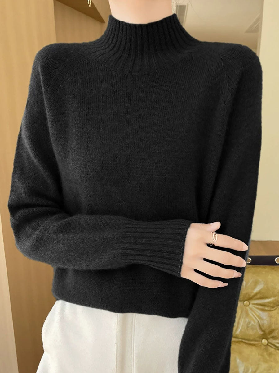 Women Winter Andy Velvet Long Sleeve Knit Sweater