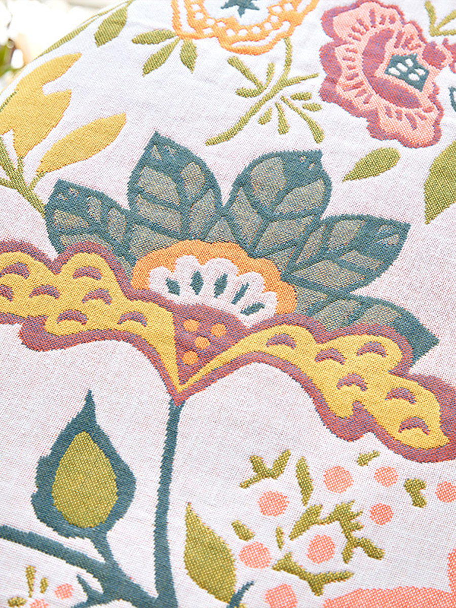 Botanical Motif Cotton Gauze Large Bath Towel