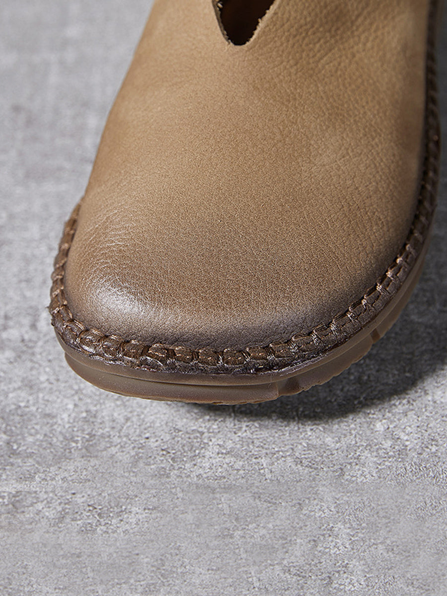 Women Soft Genuine Leather Flat Shoes