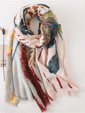 Plant Print Sunscreen Shawl Scarves