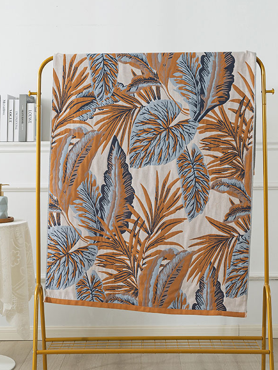 Rainforest Jacquard Cotton Gauze Large Bath Towel