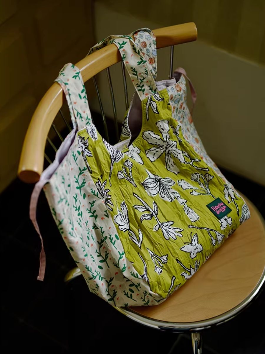 Women Retro Spliced Floral Print Shoulder Bag