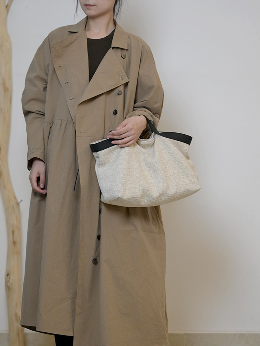 Artistic Cotton-Linen Large Capacity Tote/ Crossbody Bag