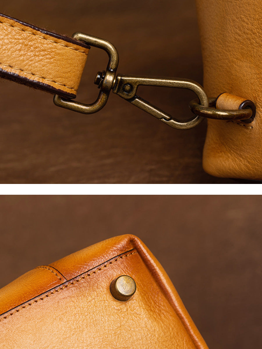 Women Vintage Genuine Leather Crossbody Bag