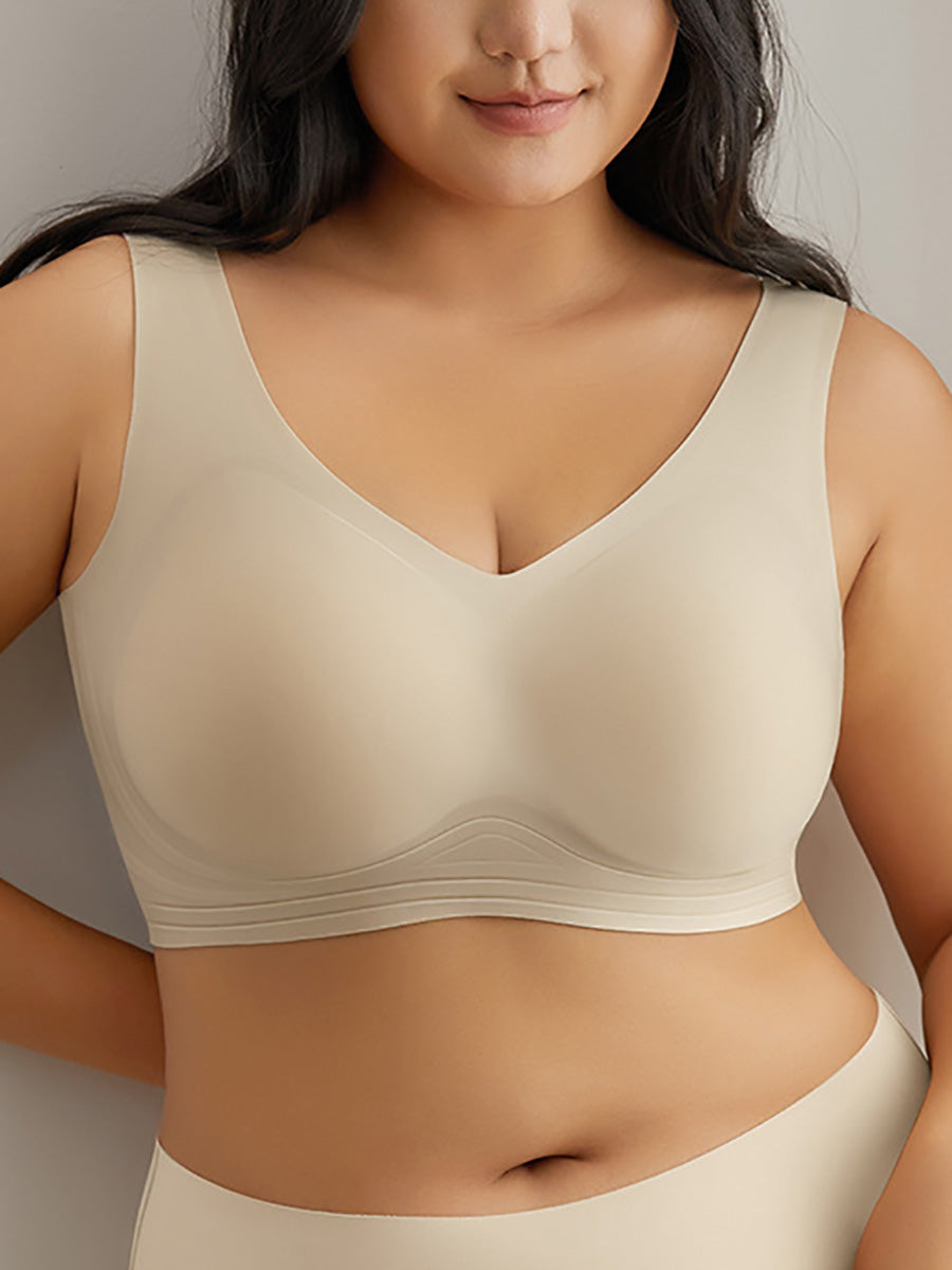 Women Pure Color Bra Pad Pure Color Bra